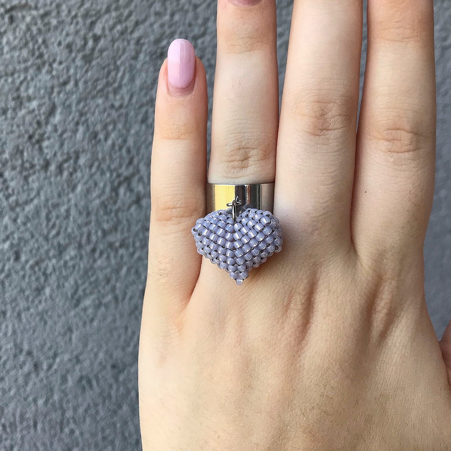 Lilac Heart Ring